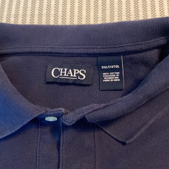 Mens Ralph Lauren Chaps short-sleeve polo Navy 100% Cotton Mesh size 3XLT 3xTall - Picture 4 of 4